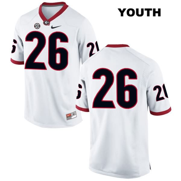 Georgia Bulldogs Youth Tyrique McGhee #26 NCAA No Name Authentic White Nike Stitched College Football Jersey WEO8256FX